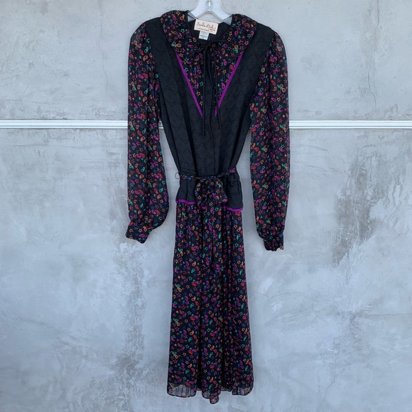 Vintage Silk Zandra Rhodes Dress - Picture 1 of 3